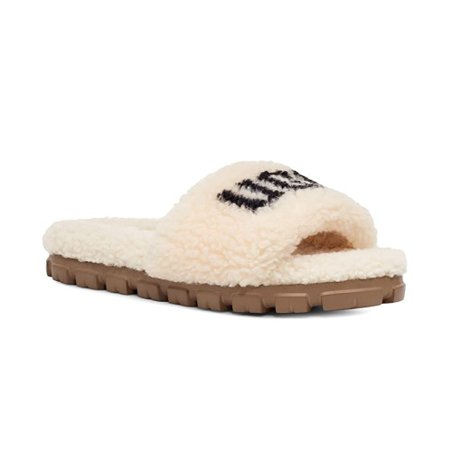 UGG Women's Cozetta Curly Graphic Slipper - Beige | Discount UGG Ladies ...