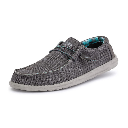 Hey Dude Men's Wally Sox Slip On - Charcoal | Discount Hey Dude Men's ...