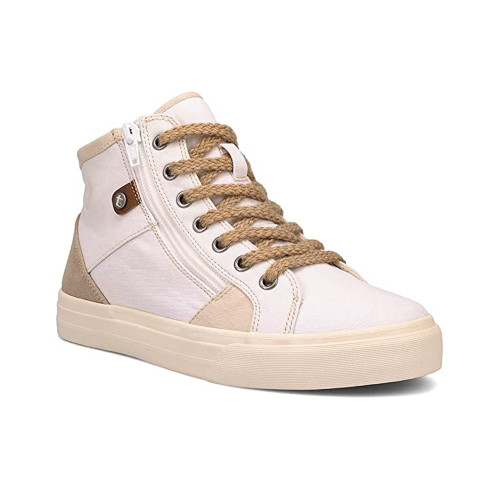 Taos Women's Top Soul High Top Sneaker White Discount Taos Ladies