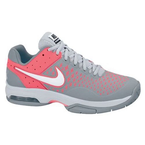 Nike Air Cage Advantage Grey/Atomic Red Ladies Tennis Shoes  display picture 2