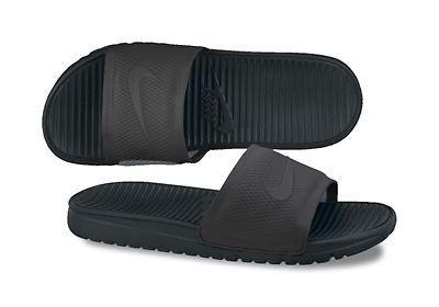 *NEW* Nike Benassi Solarsoft  Slides Sandals Gray Blck Nike Benassi Solarsoft Men main image 4