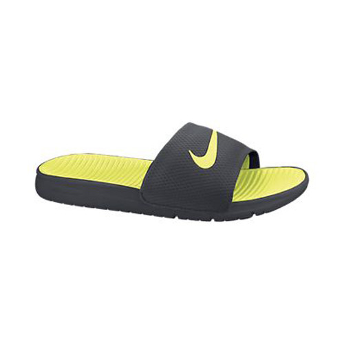 Nike Benassi Solarsoft Slide Anthracite/Volt Mens Sport  display picture 3