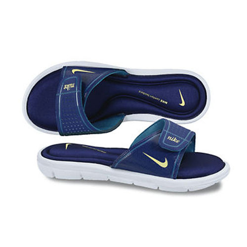 Nike Comfort Slide Blue/Yellow - | Discount Nike Ladies  display picture 1
