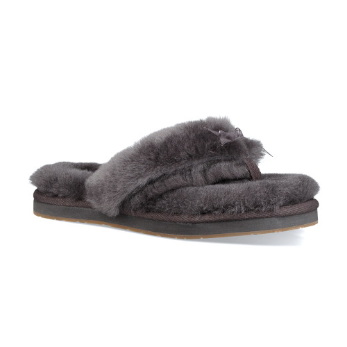 UGG Women's Fluff Flip Flop III Slipper - Grey | Discount Ugg