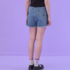 AESTHETIC VINTAGE BEAR PRINTED DENIM SHORTS - Cosmique Studio