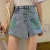 AESTHETIC ULZZANG DENIM SHORTS SKIRT - Cosmique Studio