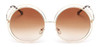 VINTAGE ROUND BIG SIZE OVERSIZED SUNGLASSES - Cosmique Studio