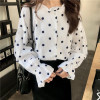 KOREAN STYLE POLKA DOT SHIRT-Cosmique Studio-Aesthetic Clothing Store