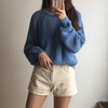 KOREAN STYLE SOFT SOLID SWEATER-Cosmique Studio-aesthetic-clothing-store