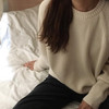 KOREAN STYLE SOFT SOLID SWEATER-Cosmique Studio-aesthetic-clothing-store