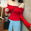 CHIC LONG SLEEVE CROP SWEATER-aesthetic-clothing-cosmiquestudio.com