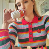 SOFT AESTHETIC GIRL STRIPED SWEATER-aesthetic-clothing-cosmiquestudio.com