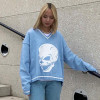SOFT EGIRL SKULL PRINT SWEATER-Cosmique Studio-Aesthetic-Outfits