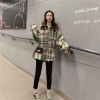 KOREAN CASUAL PLAID OVERSIZE SHIRT-Cosmique Studio-Aesthetic-Outfits