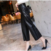 ELEGANT KOREAN OFFICE STYLE PU LEATHER PANTS-Cosmique Studio-Aesthetic-Outfits