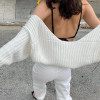 TUMBLR AESTHETIC KNITTED CROP SWEATER - Cosmique Studio - Aesthetic Outfits