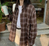 VSCO COTTON PLAID SHIRT - Cosmique Studio - Aesthetic Outfits