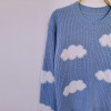 SOFT GIRL CLOUDS KNITTED SWEATER - Cosmique Studio - Aesthetic Outfits