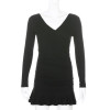 DARK ACADEMIA KNITTED MINI DRESS - Cosmique Studio - Aesthetic Clothes