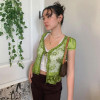 90'S VINTAGE LACE CROP TOP - Cosmique Studio - Aesthetic Clothes