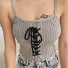 SOFT GRUNGE AESTHETIC KNITTED CROP TOP - Cosmique Studio