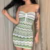 INDIE AESTHETIC STRIPE KNITTED MINI DRESS