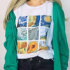 van gogh paintings grid tee in white