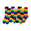 full rainbow striped long unisex socks