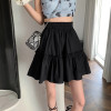 Fairycore black ruffle mini skirt