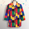 90s Aesthetic Rainbow Plus Size Blouse