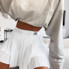AESTHETIC SOFT GIRL WHITE PLEATED SEXY MINI SKIRT-Cosmique Studio