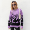 HARAJUKU FIRE STYLE KNITTED SWEATER-Cosmique Studio-aesthetic-clothing-store