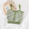 SOFT GIRL AESTHETIC PLAID CROP TOP - Cosmique Studio