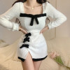 Aesthetic Woolly Knitted Mini Dress
