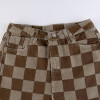 Y2k Brown Checkerboard Pants