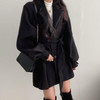 Dark Academia Belted Coat