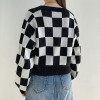 Dark Academia Checkerboard Sweater