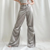 Bright gray wide-leg pants