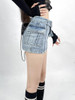 Cargo Jean Mini Shorts Skirt