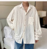 Vintage Aesthetic Embroidered Loose Men Shirt