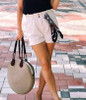 vi̇ntage paperbag shorts in white