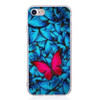 colorful phone case a red butterfly among the blue butterflies