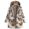 vintage floral print hooded outwear jacket in orange