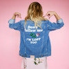 DON'T FOLLOW ME I'M LOST TOO DENIM JACKET-Cosmique Studio - Aesthetic Clothing