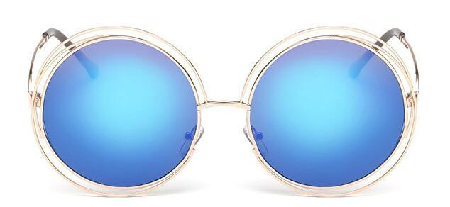 VINTAGE ROUND BIG SIZE OVERSIZED SUNGLASSES - Cosmique Studio
