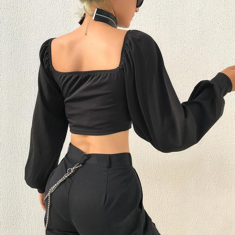 EDGY DOUBLE ZIPPER CROP TOP - Cosmique Studio
