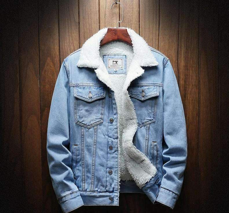 Wool Denim Men Jacket - Cosmique Studio