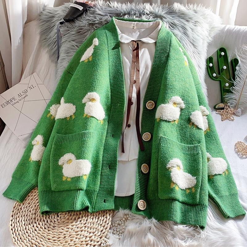 Cute Sheep Cardigan - Cosmique Studio