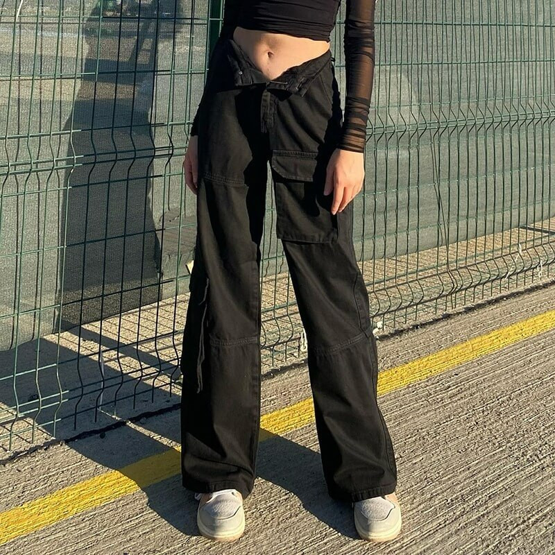 Y2k Baggy Cargo Pants - Cosmique Studio