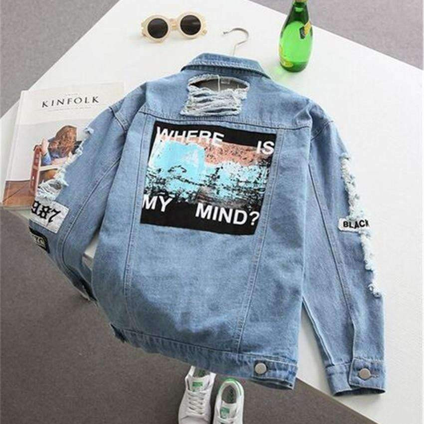 Where Is My Mind Denim Jacket - Cosmique Studio